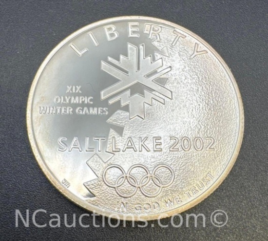 2002 Salt Lake Olympics Winter Games 90% Silver Dollar Coin 27. Grams