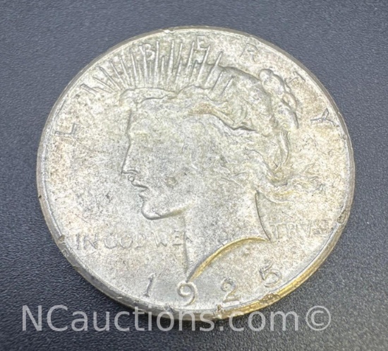 1925 Silver Peace Dollar 90% Silver Coin 26. grams