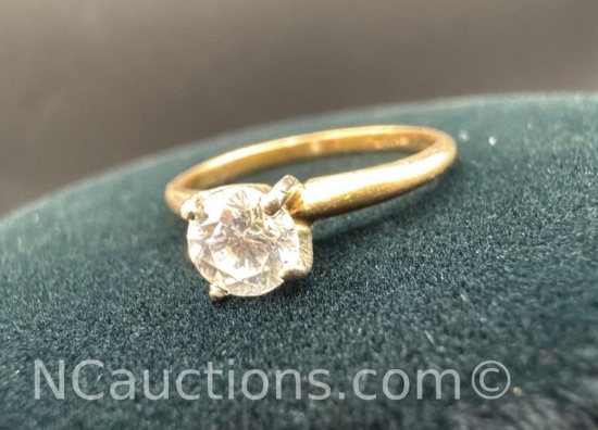 14kt Gold Cz Ring 1.93 Grams Size 6.5