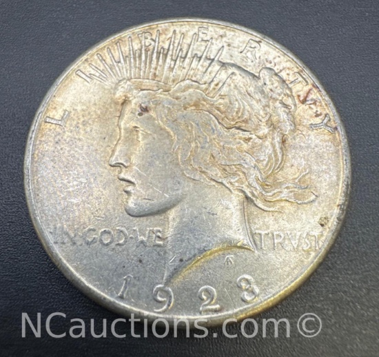 1923-S Silver Peace Dollar 90% Silver Coin 26. Grams