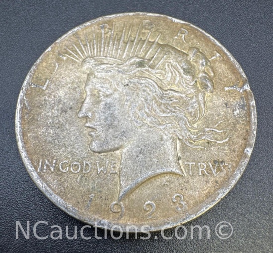 1923 Silver Peace Dollar 90% Silver Coin 26. grams