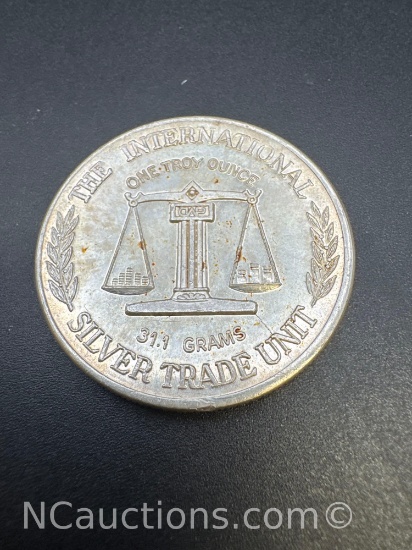 International Silver Trade Unit 1 Troy Oz .999 Fine Silver Bullion Coin