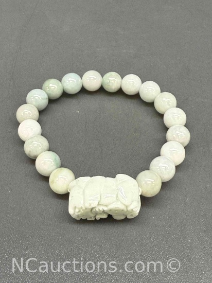 Multicolored Jade Bead Bracelet 43g Total