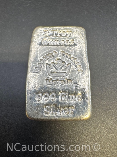 Monarch Precious Metals 2 Troy Oz .999 Fine Silver Bullion