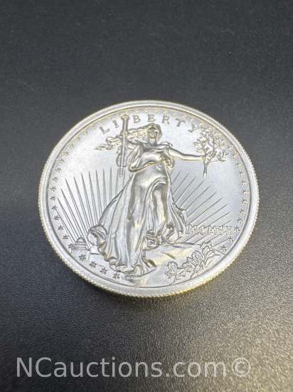 2 Troy Oz .999 Fine Silver Walking Liberty Bullion Coin