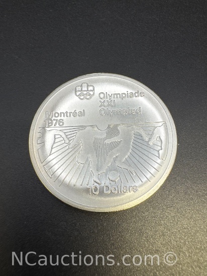 1976 Montreal Olympics Olympiad 90% Silver $10 Coin