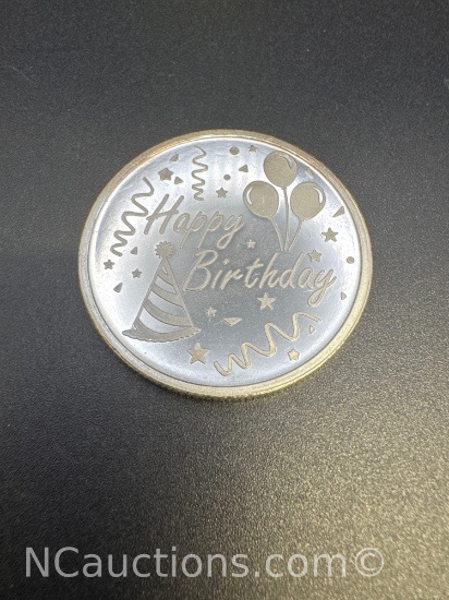 2016 1 Troy Oz .999 Fine Silver Happy Birthday Bullion Coin
