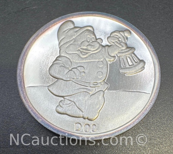 Disney 1 Troy Oz .999 Fine Silver DOC Bullion Coin