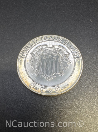World Trade Silver 1 Troy Oz .999 Fine Silver Bullion Coin