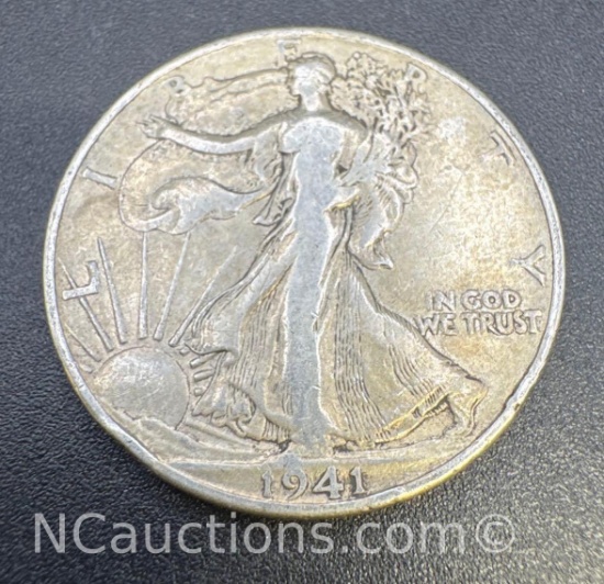 1941-D Walking Liberty 90% Silver Half Dollar 12. Grams