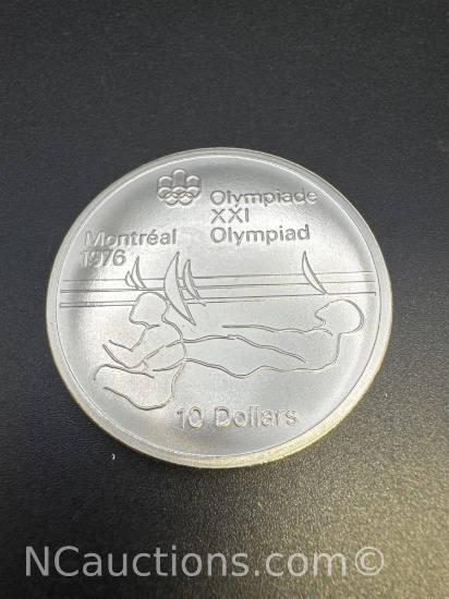 1976 Montreal Olympics Olympiad 90% Silver $10 Coin