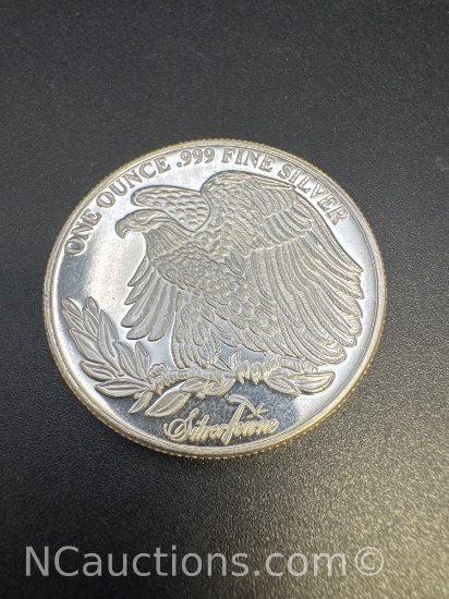 SilverTowne 1 Troy Oz .999 Fine Silver Eagle Bullion Coin