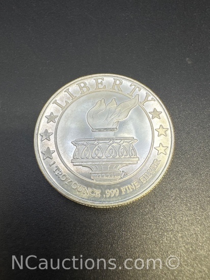 1 Troy Oz .999 Fine Silver Liberty Bullion Coin