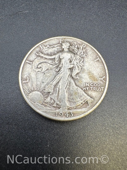 1945 Walking Liberty 90% Silver Half Dollar Coin