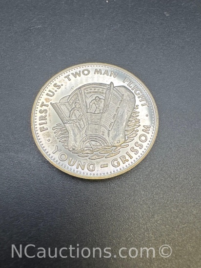 1965 First US Two Man Flight 90% Silver Coin