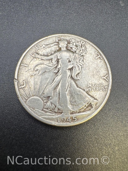 1945-S Walking Liberty 90% Silver Half Dollar Coin