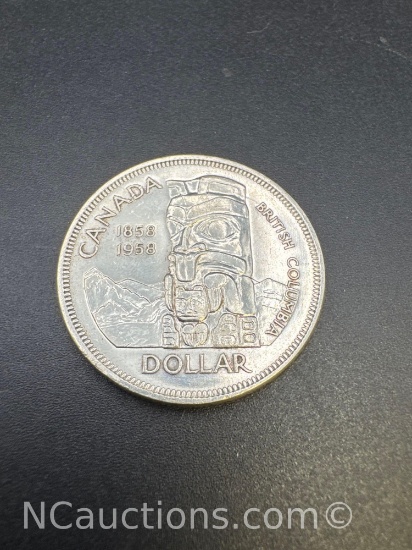 1958 Canadian 80% One Dollar Coin