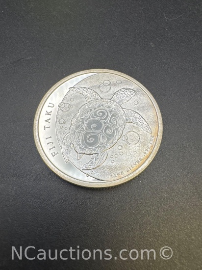 2012 Fiji 1 Troy Oz .999 Fine Silver Sea Turtle Bullion Coin