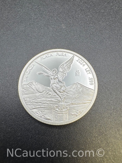 2024 1/4 Oz .999 Fine Silver Mexico Bullion Coin