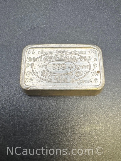 Anaheim 1 Troy Oz .999 Fine Silver Bullion Bar