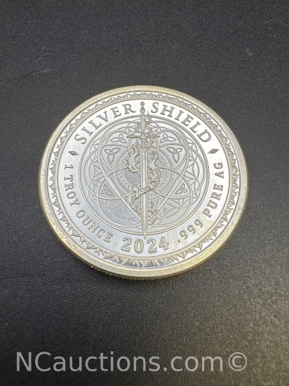 2014 Silver Shield 1 Troy Oz .999 Fine Silver Bullion Coin