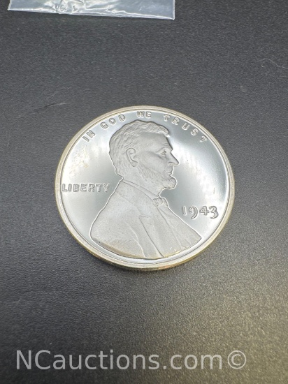 1 Troy Oz .999 Fine Silver Lincoln Bullion Coin