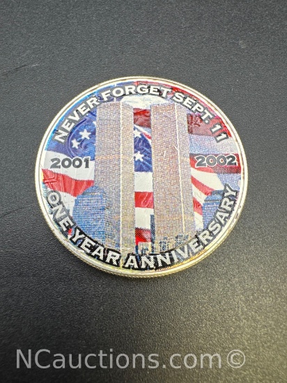 Never Forget September 11 1 Troy Oz .999 Fine Silver American Eagle Bullion Coin