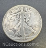 1945 Walking Liberty 90% Silver Half Dollar Coin 12. Grams