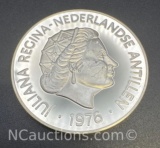 1976 Juliana Regina Nederlandes 90% Silver Coin 14. Grams