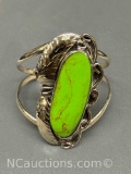 Green Turquoise Native American Navajo Cuff Bracelet