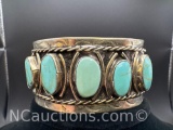 Navajo Turquoise Cuff Bracelet 43. Grams