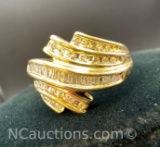 10k Gold Cz Ring Size 10