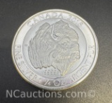 2018 Canadian Buffalo 1 1/4 Oz .9999 Fine Silver Bullion Coin