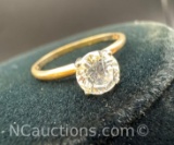 10k Gold Cz Ring 1.08 Grams Size 5.5