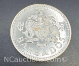 1975 Barbados 90% Silver $10 Coin 37. Grams