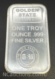 Golden State Mint 1 Troy Oz .999 Fine Silver Bullion Bar