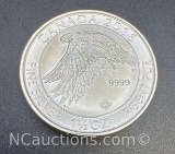 2016 Canadian Hawk 1 1/2 Troy Oz .999 Fine Silver Bullion Coin