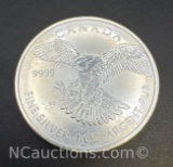 2014 Canadian Hawk 1 Troy Oz .999 Fine Silver Bullion Coin