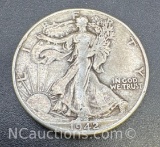 1942-D Walking Liberty 90% Silver Half Dollar Coin 12. Grams