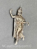 925 Siam Sterling Silver Dancer Pin 9g