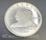2003 First Flight Centennial 90% Silver Proof Dollar With COA 27. Grams