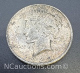1922 Silver Peace Dollar 90% Silver Coin 26. Grams