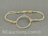 925 Italy Sterling Silver Hoop Bracelet 4g