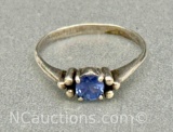 925 Sterling Silver Sapphire Ring size 5