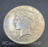 1935-S Silver Peace Dollar 90% Silver Coin 26. Grams