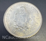 1964 Bermuda Crown 50% Silver Coin 22. Grams
