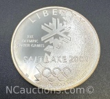2002 Salt Lake Olympics Winter Games 90% Silver Dollar Coin 27. Grams