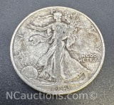 1943 Walking Liberty 90% Silver Half Dollar Coin 12. Grams