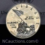Iwo Jima Flag Raising Collectors Proof 90% Silver Coin Philadelphia 27g semper fidelis