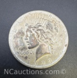 1923 Silver Peace Dollar 90% Silver Coin 26. Grams